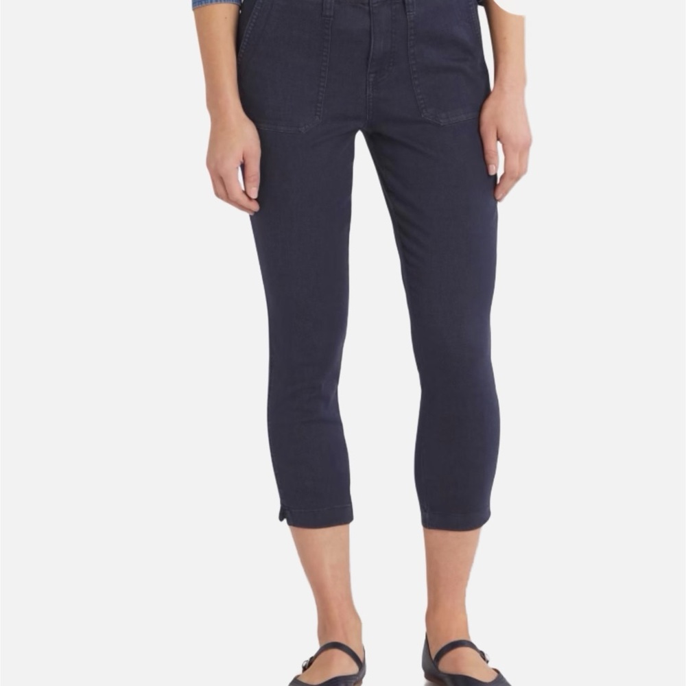 Studio Blue Sophia Utility Cropped Slim Taper Pants Navy Blue Size 26 - Picture 14 of 14